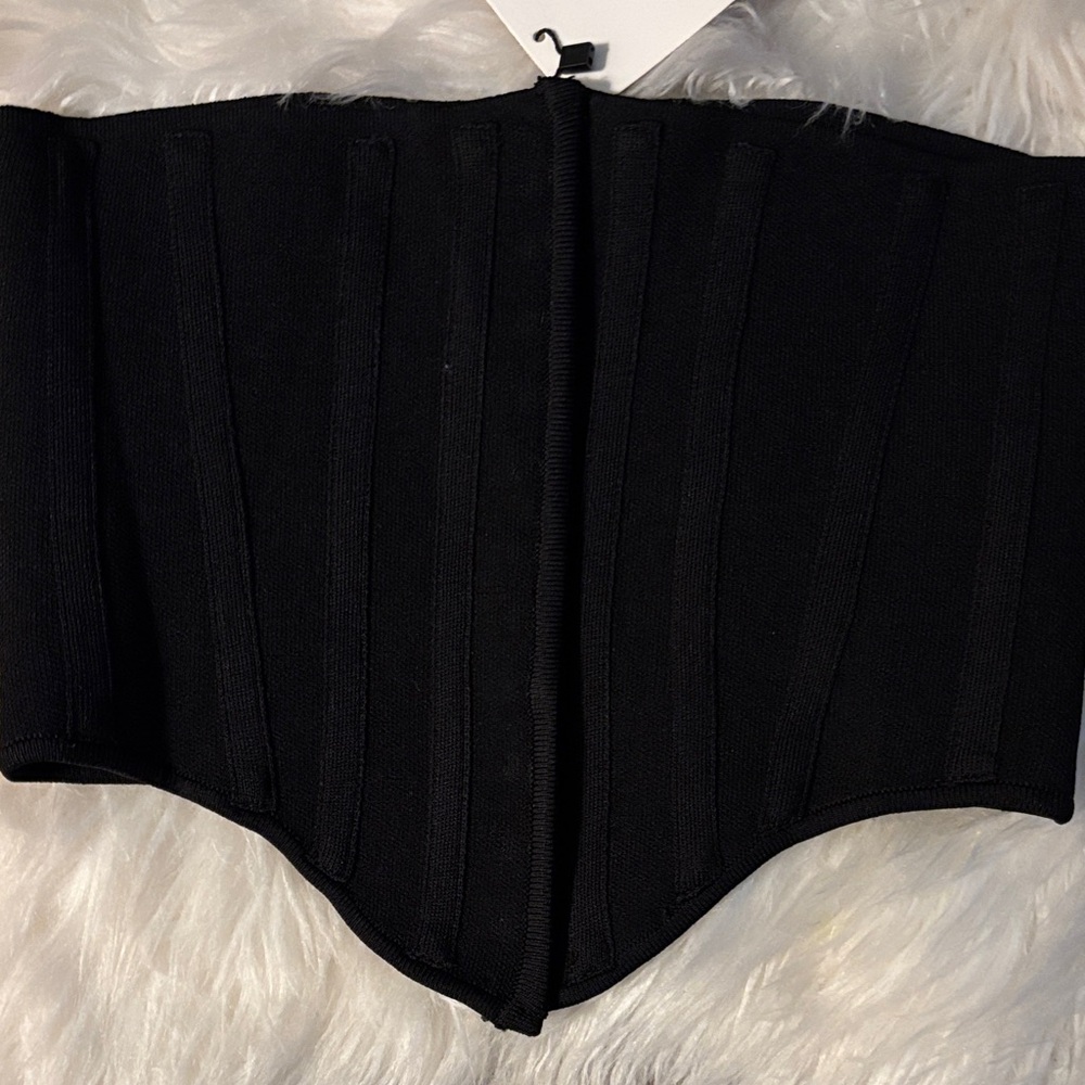 Zara Elegant Black Waist Cincher - Picture 2 of 3